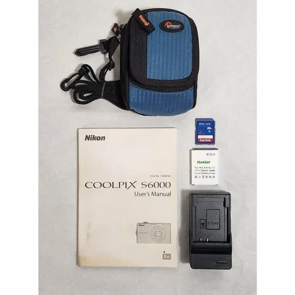 Nikon Coolpix S6000 Tested 14.2 MP Silver Digital Camera With Accessories - Picture 9 of 9